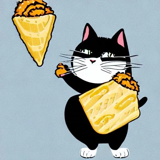 Black Cat icon in Ice Cream Style