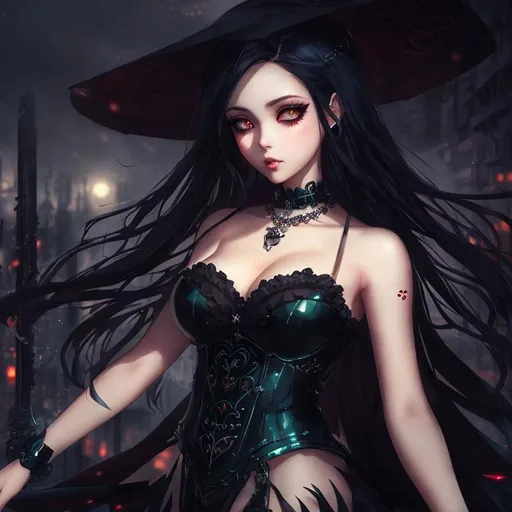 Prompt: lovely anime zombie woman with big eyes, full body artwork, cityscape background
dark atmosphere, dim lighting, Intricate, warm colors, digital painting, Artstation, dreamlike, Whimsical, art by loish and sakimichan and mandy jurgens