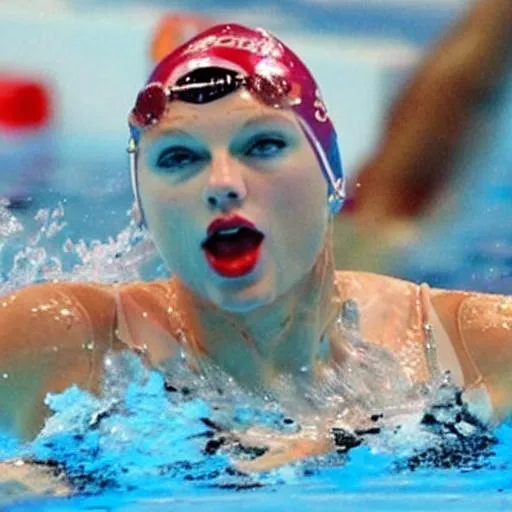 Taylor swift as an Olympics swimmer