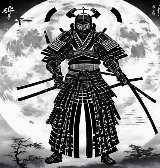 A kendo master with a black and white samurai armou... | OpenArt