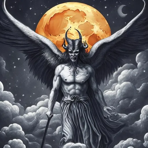 Satan, the moon, very art, full hd | OpenArt