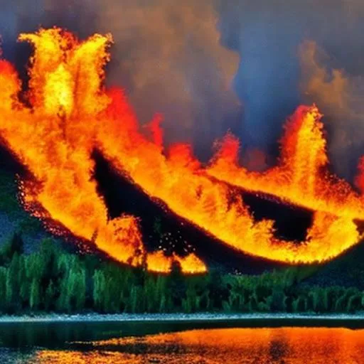 Prompt: Lake of fire 