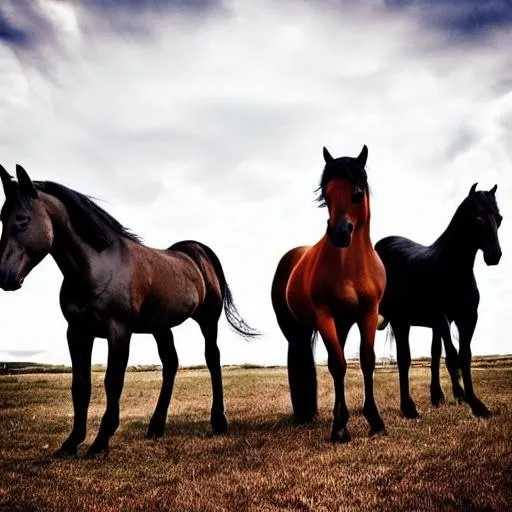 Prompt: beautiful horses

