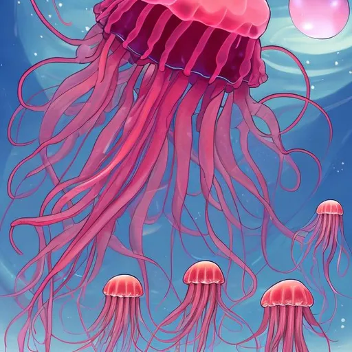 Prompt:  planet sized jellyfish men