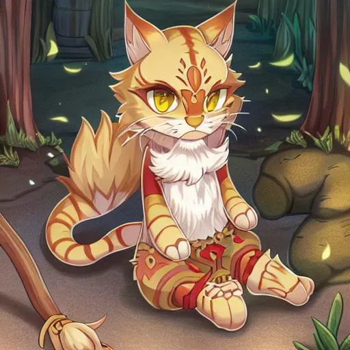 Prompt: khajit from fantasy game