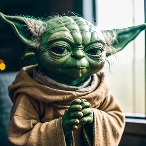 Prompt: Realistic photo of Yoda, RAW photo, (high detailed), 8k uhd, dslr, soft lighting, high quality, film grain, Fujifilm XT3