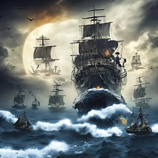 Prompt: Pirate apocalypse