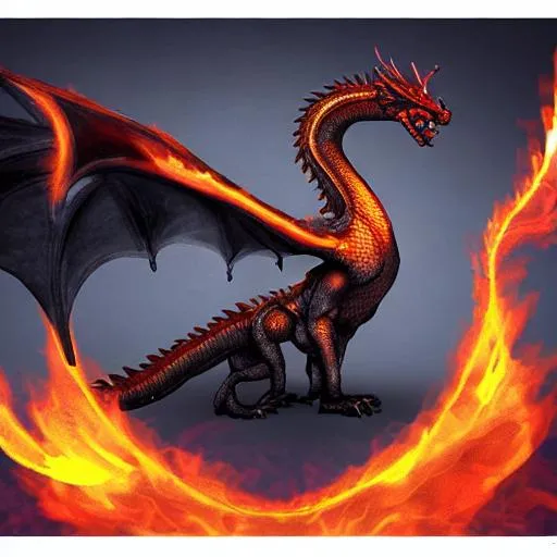 Dracofire is a majestic dragon-like Pokemon with fie