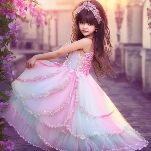 Prompt: Create a beautiful girl picture in beautiful dress 8k HD