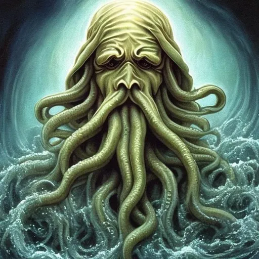 Prompt: actual photo of cthulhu jesus, surprise me