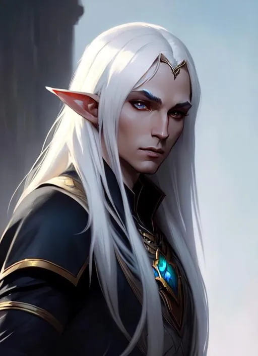 Drow Elf, male, trending on artstation, Greg Rutkowski | OpenArt