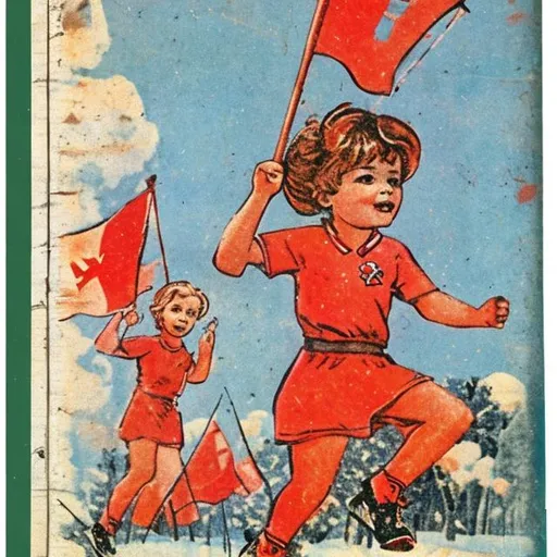 Prompt: soviet children's journal page