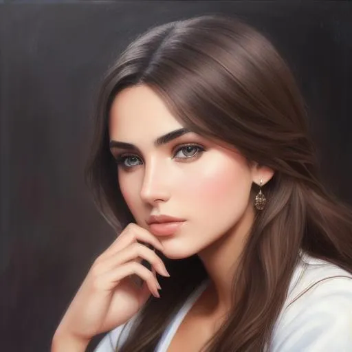 Prompt: beautiful serbian girl oil painting, UHD, 8k, Very detailed, beaitiful girl, cinematic, realistic, photoreal, trending on artstation, sharp focus, studio photo, intricate details