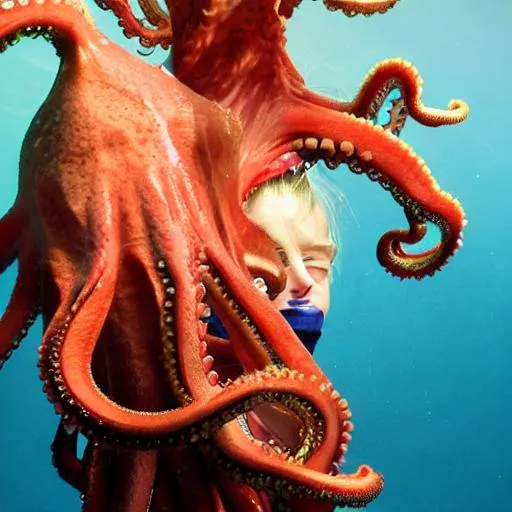 Prompt: Adult star octopus human