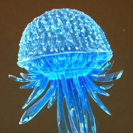 Prompt: crystal jellyfish