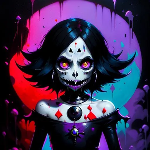 Prompt: UNDERTALE By Greg Rutkowski Tim Burton graffiti art, splash art, street art, spray paint, oil gouache melting, acrylic, high contrast, colorful polychromatic, ultra detailed, ultra quality, CGSociety