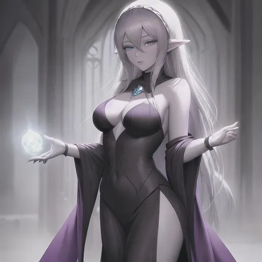 Prompt: dungeons and dragons, drow cleric