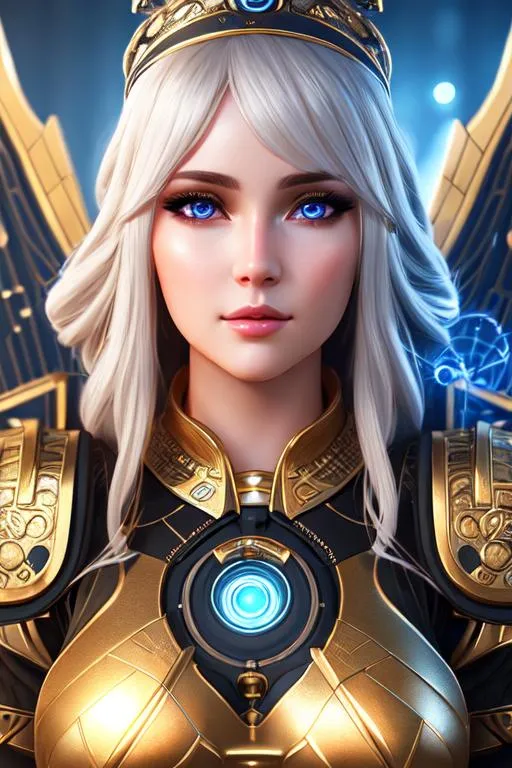 Prompt: Goddess of technology ,extremely realistic, hyperdetailed, pretty girl, RPG, D&D, highly detailed face, highly detailed eyes, full body, whole body visible, full character visible, soft lighting, high definition, ultra realistic, unreal engine 5, 8K, digital art