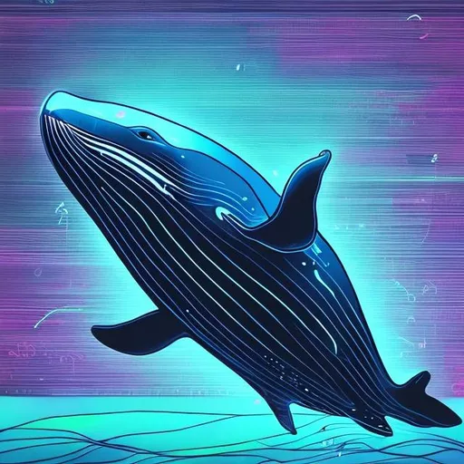 Prompt: Whale neon man 