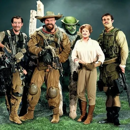 Prompt: Seal team six in the wizard of Oz