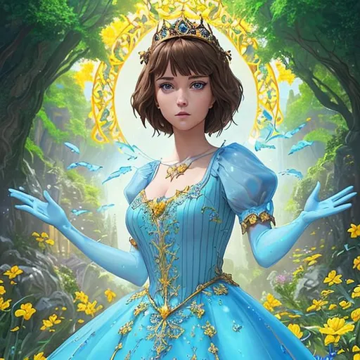 Disney Princesses in floral dresses and flower crowns  Disney princess  art, Disney princess artwork, Disney princess fan art