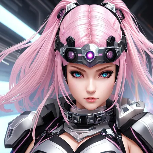 Prompt: 19 years old, cyberqueen, medium lenght blonde hair with pink highlights, cyberlox, cyber dust mask, keyhole, white transparent sleeveless top with solid color stand-up collar, Heterochromia eyes, bare shoulder, ethereal, highly detailed, highly and detailed background, apocalyptic city background, UHD, 128K, quality, trending on artstation, big eyes, artgerm, highest quality stylized character concept masterpiece, award winning digital 3d, hyper-realistic, intricate, 128K, UHD, HDR, image of a gorgeous, beautiful, dirty, highly detailed face, hyper-realistic facial features, cinematic 3D volumetric