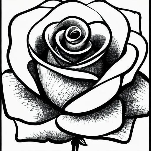 white rose tattoo drawing