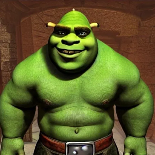 Prompt: Buff Shrek