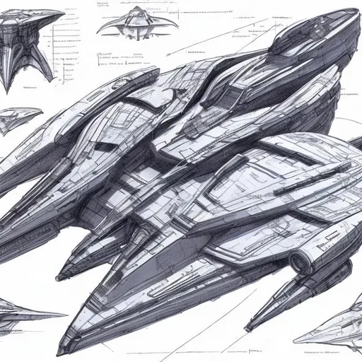 Prompt: detailed sharp design spaceship sketches, drawing