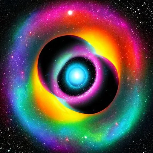 Prompt: Space void black hole lots of color