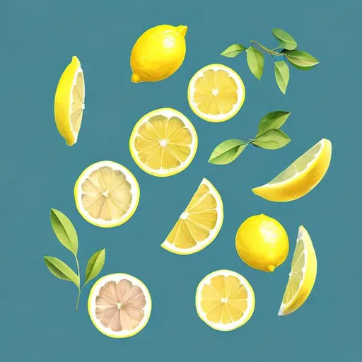 Prompt: Creating a visual with some lemons in sketch style