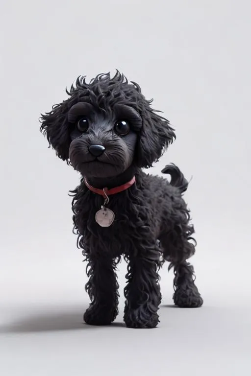 Prompt: 3d soft black cavoodle dog, cute, big eyes, Pixar Render, unreal engine cinematic smooth, intricate detail, high resolution 