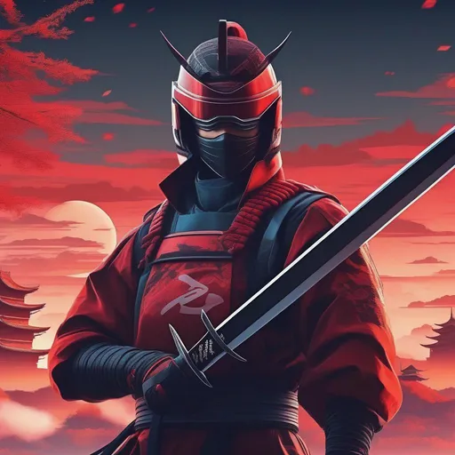 Prompt: young man in a futuristic samurai suit, style Soviet poster, USSR poster, sword and shuriken in the background, the background Ninja Mech, dawn weather, anime, manga graphics, dark colors, offset printing, high detail, Poster, 8K, HD, CMYK, Happy, cinematic Lighting --q 4 --ar 9:16