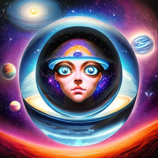 floating head in space ketamine abstract starry univ... OpenArt