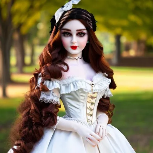 A Woman Turned Into A Porcelain Doll Wearing A Vict Openart