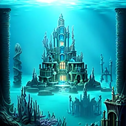 Prompt: underwater city atlantis