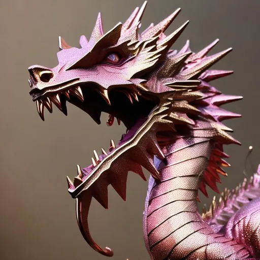 Prompt: pink gold dragon 