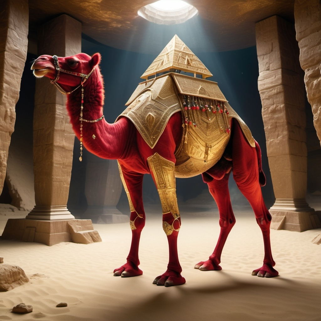 A Rare And Bizarre Red Camel With A Unique Skin Text 