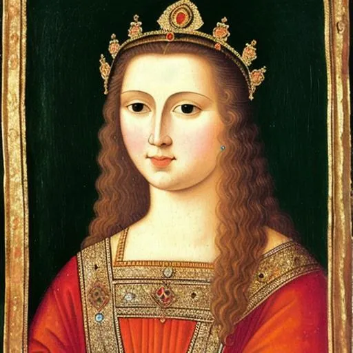 Prompt: portrait of a 10th-century Saxon light-haired queen