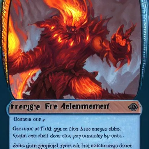 Prompt: fire elemental giant
