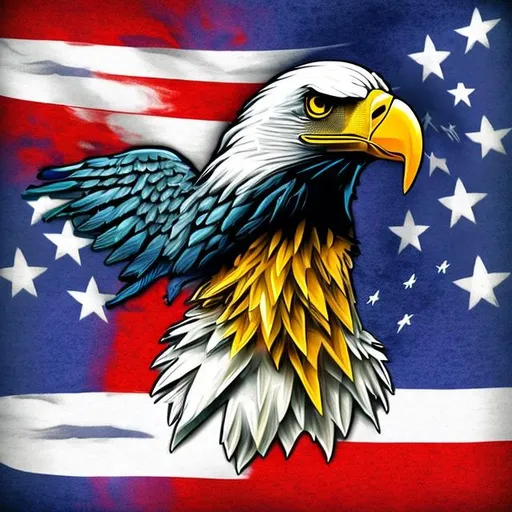 Prompt: patriotic eagle, freedom
