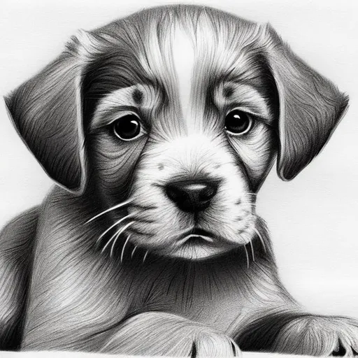 Puppy sketch drawing