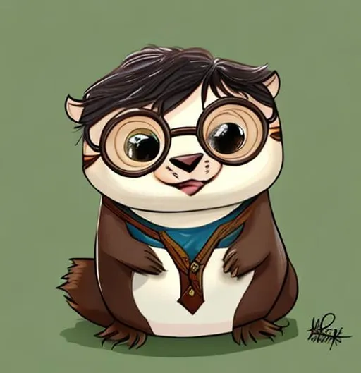 Prompt: Harry Potter as an Otter