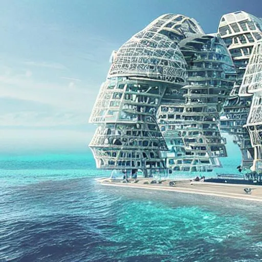 Prompt: Future city utopia ocean