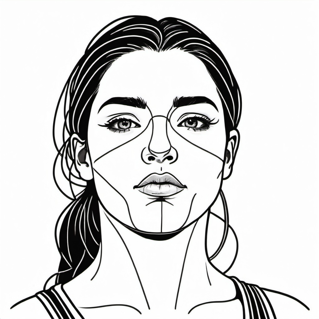 Art Linewomen Face