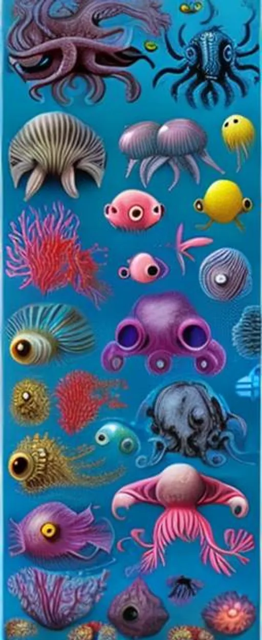 Prompt: Deep sea creatures 