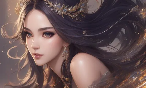 Prompt: splash art, by Greg rutkowski, hyper detailed perfect face,

beautiful kpop idol, full body, long legs, perfect body, abs,

high-resolution cute face, perfect proportions,smiling, intricate hyperdetailed hair, light makeup, sparkling, highly detailed, intricate hyperdetailed shining eyes,  

Elegant, ethereal, graceful,

HDR, UHD, high res, 64k, cinematic lighting, special effects, hd octane render, professional photograph, studio lighting, trending on artstation