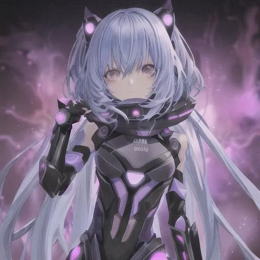 Prompt: biochemical anime girl made out of dark matter HD wearing a hot