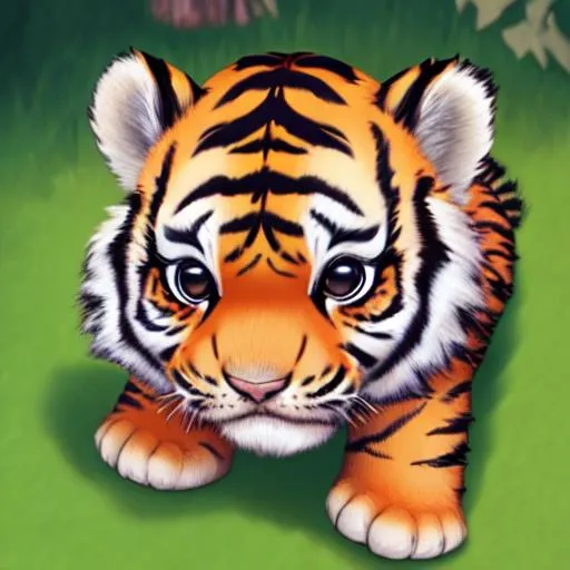 The World's Most Adorable Tiger 3D Rendering · Creative Fabrica