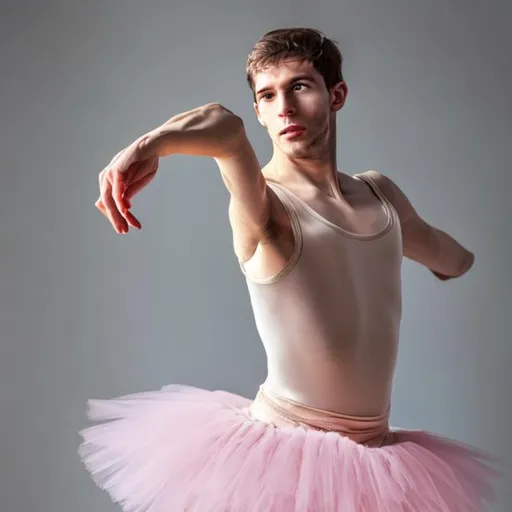 Prompt: Man in ballerina tutu